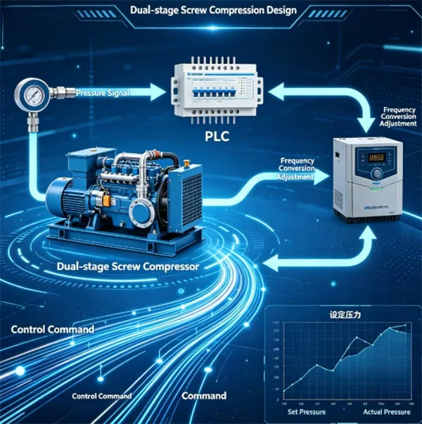 10 HP Two Stage Screw Air Compressor
